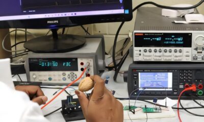 Coin-sized device uses nut waste and drops of water to generate green energy