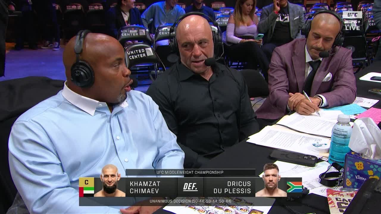 DC & Rogan react to Khamzat Chimaev’s win vs. Dricus Du Plessis at UFC 319 DC & Rogan react to Khamzat Chimaev’s win vs. Dricus Du Plessis at UFC 319
