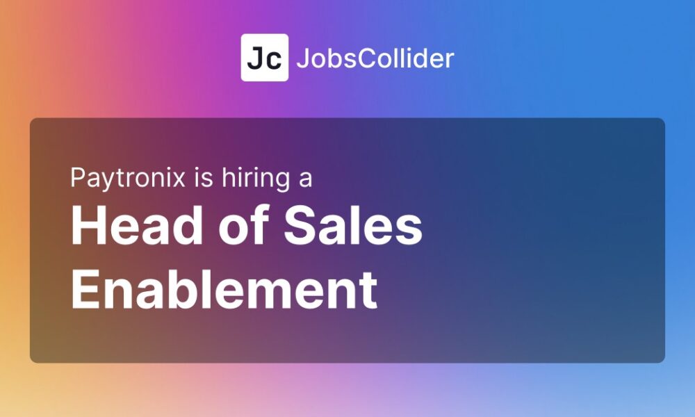 Head of Sales Enablement at Paytronix – Worldwide