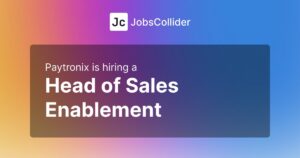 Head of Sales Enablement at Paytronix - Worldwide