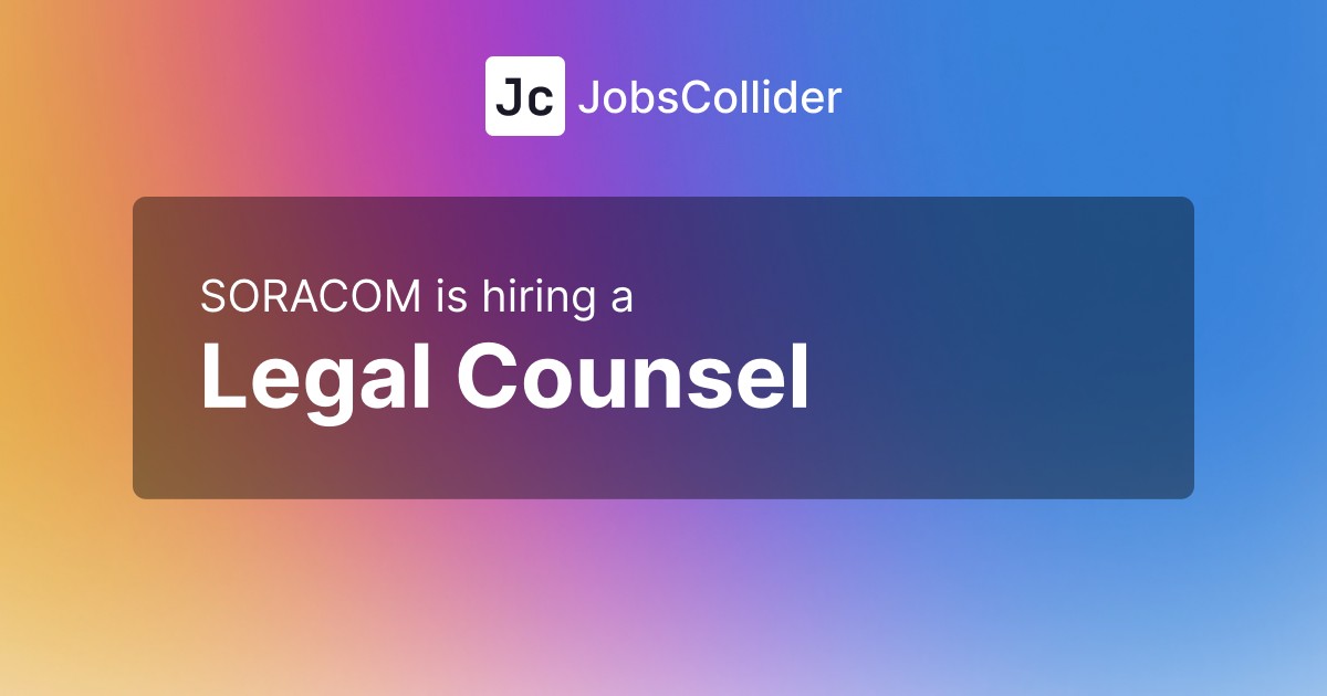 Legal Counsel at SORACOM – Japan