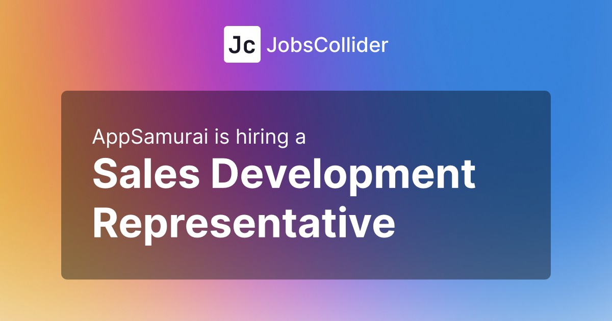 Sales Development Representative at AppSamurai – Turkey Sales Development Representative at AppSamurai – Turkey