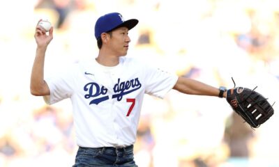 Son Heung-Min nails 1st pitch at Dodger Stadium