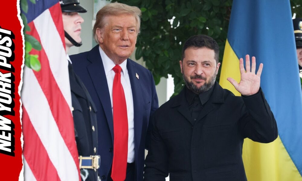 Zelensky Arrives at White House for Trump Meeting Wearing Military-Style Suit