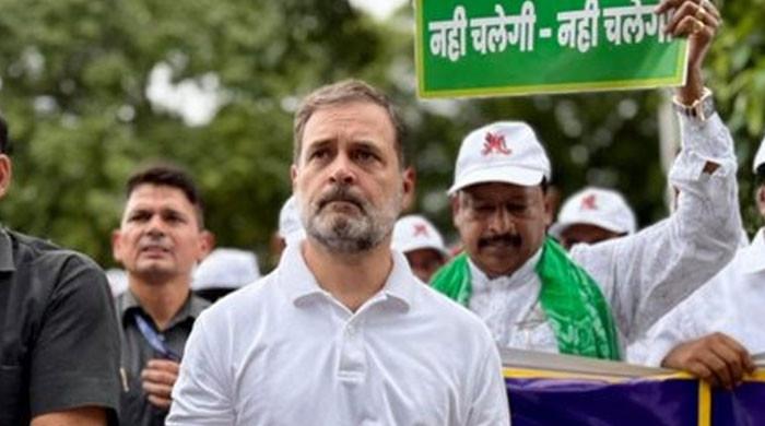 Indian police briefly detain Rahul Gandhi during protest march