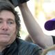 Argentina’s Milei pelted with stones on campaign trail