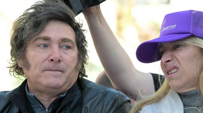 Argentina’s Milei pelted with stones on campaign trail