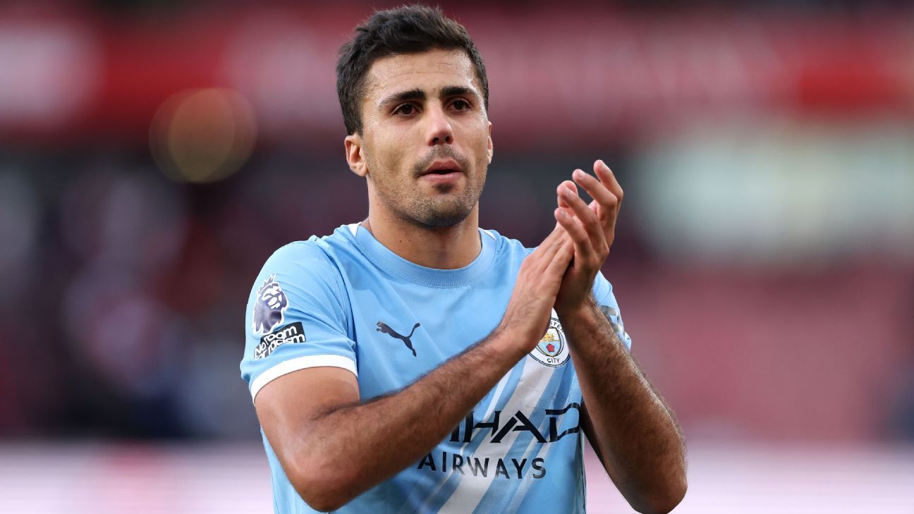 City’s Guardiola: Rodri had ‘lot of pain in knee’