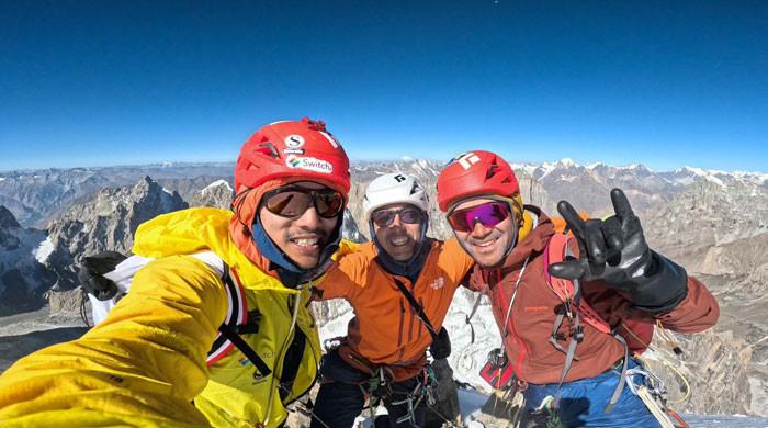 Japanese climbers summit 6,080m high Hasho Peak II