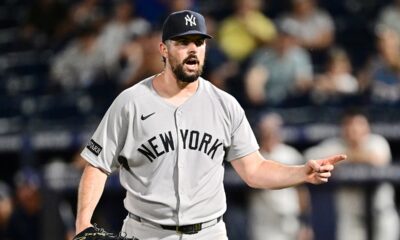 Yankees pitcher Carlos Rodón’s wife, Ashley, questions umpires after New York’s tense series win over Astros