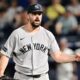 Yankees pitcher Carlos Rodón’s wife, Ashley, questions umpires after New York’s tense series win over Astros