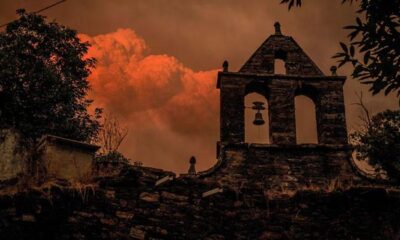 Strong winds fuel fires in Portugal and Spain