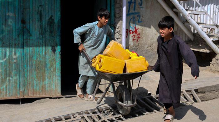 Kabul’s wells run dry, driving children out of class and into water queues