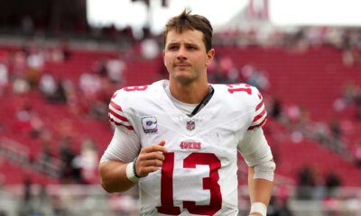 49ers to be without Brock Purdy, Ricky Pearsall due to injuries in game vs Buccaneers