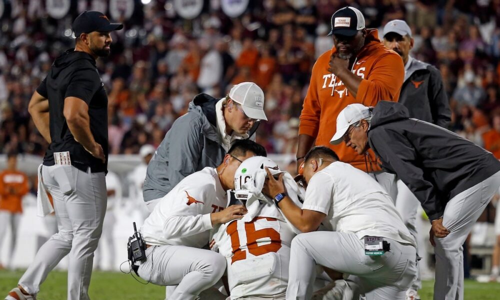 Arch Manning hurt during Texas’ dramatic comeback win over Mississippi State
