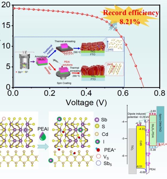 Defect passivation strategy sets new performance benchmark for Sb₂S₃ solar cells