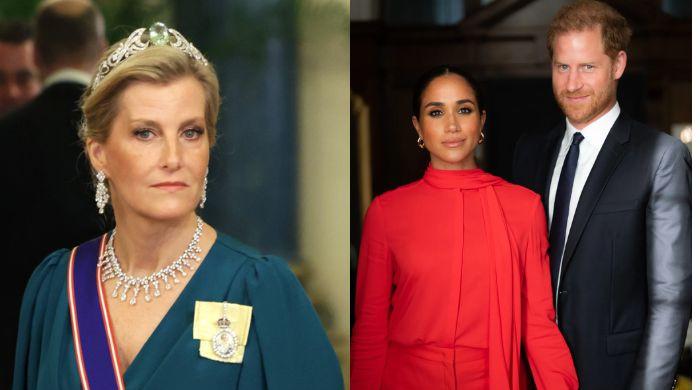 Duchess of Edinburgh plays the hero amid family ‘soap opera’ involving senior royals, Harry, Meghan
