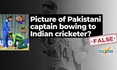 Fact-check: AI-generated image falsely shows Pakistan captain bowing to Indian cricketer
