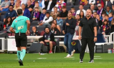 Flick disputes red card in dramatic Barcelona win