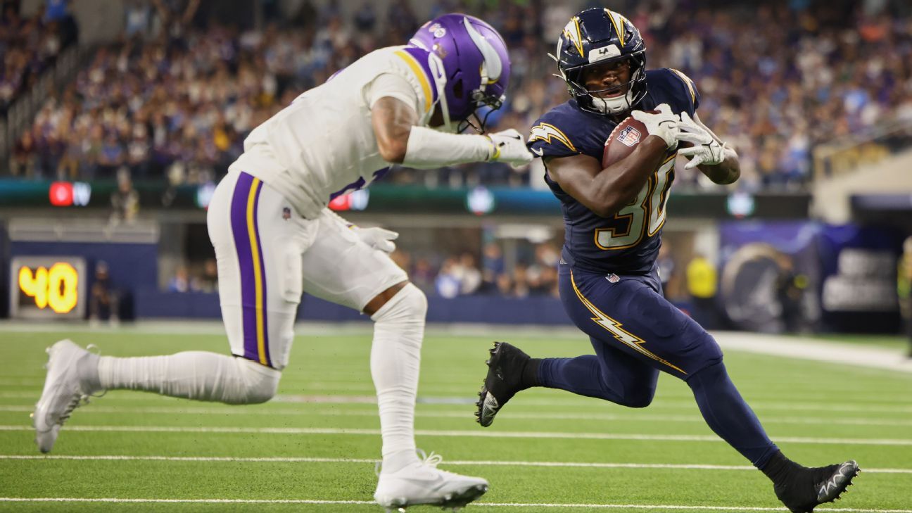 Justin Herbert, Kimani Vidal lead Chargers in commanding win over Vikings Justin Herbert, Kimani Vidal lead Chargers in commanding win over Vikings