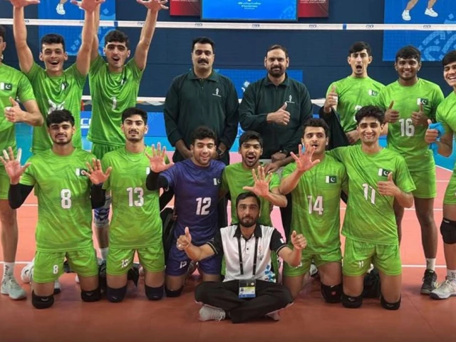 Pakistan storms into Asian Youth Games volleyball semifinals | The Express Tribune Pakistan storms into Asian Youth Games volleyball semifinals | The Express Tribune