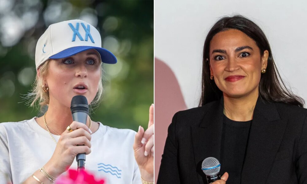 Riley Gaines challenges AOC to debate after social media spat