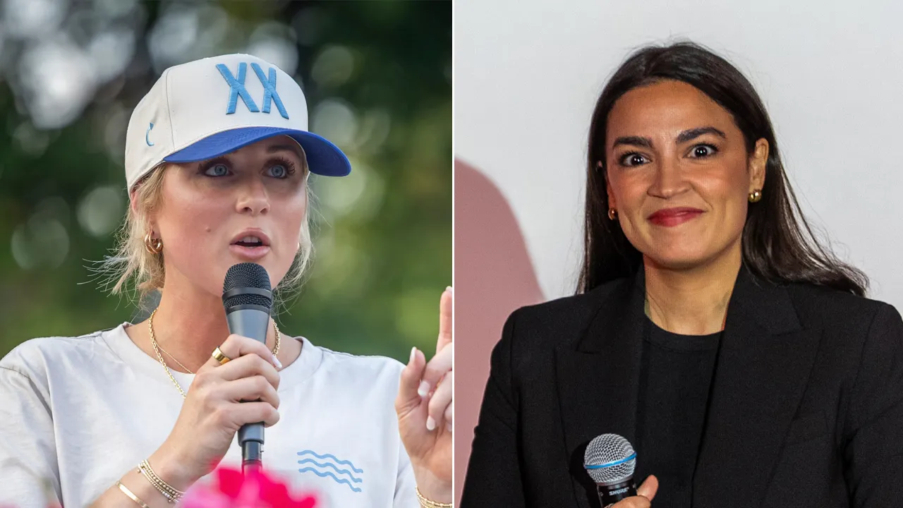 Riley Gaines challenges AOC to debate after social media spat Riley Gaines challenges AOC to debate after social media spat