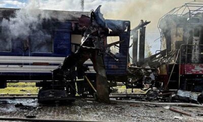 Russian strike hits train station in Ukraine, killing one and injuring 30