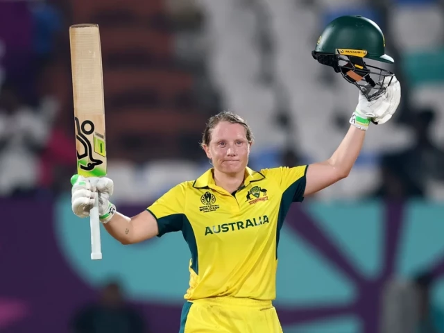 Second Healy ton takes Australia into World Cup semis | The Express Tribune Second Healy ton takes Australia into World Cup semis | The Express Tribune