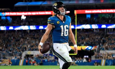 Trevor Lawrence’s stumbling touchdown caps last-minute drive to give Jaguars win over Chiefs