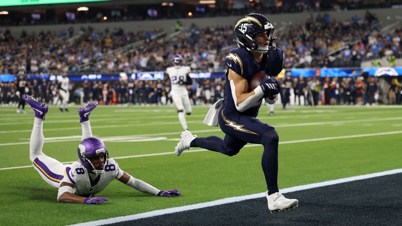 Vikings-Chargers NFL Week 8: Herbert finds Ladd McConkey for 27-yard TD Vikings-Chargers NFL Week 8: Herbert finds Ladd McConkey for 27-yard TD