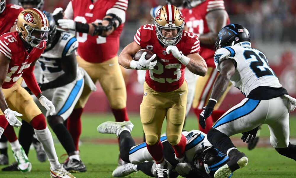 49ers top Panthers, as Christian McCaffrey beats former team