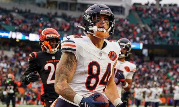 Bears’ Colston Loveland bounces off 2 defenders to score clutch TD for win over Bengals
