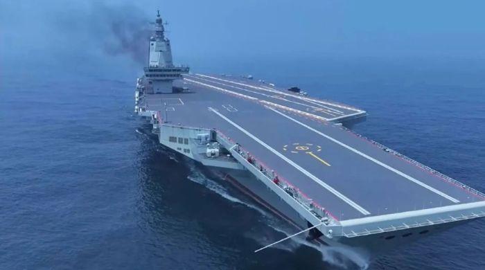 China unveils￡5.4 bn Fujian, its most advanced aircraft carrier yet