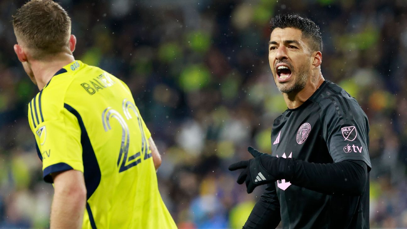 Miami’s Suárez banned for kicking Nashville’s Nájar