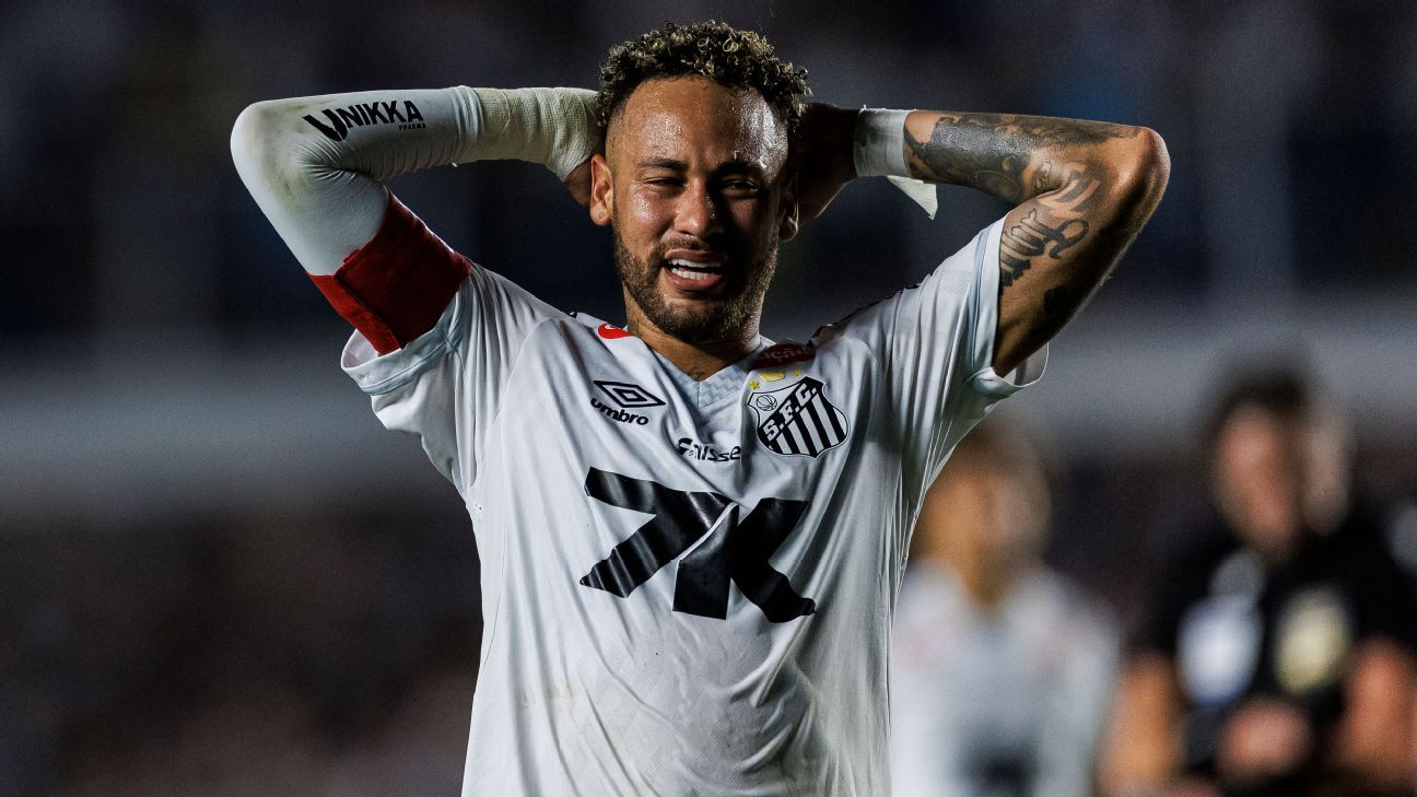 Neymar’s World Cup hopes hit new low at Santos as Estêvão’s star rises
