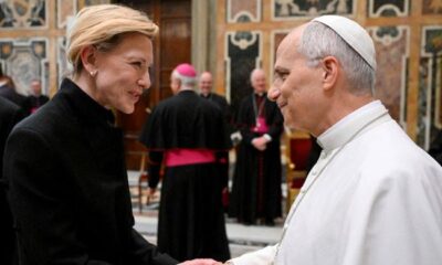 Pope Leo surprises fans with Vatican meeting with Cate Blanchett, Chris Pine & more
