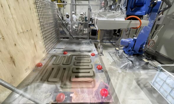Spray 3D concrete printing simulator boosts strength and design