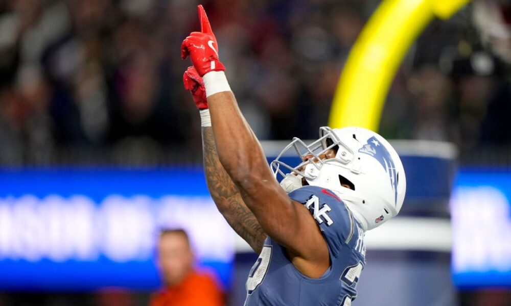 TreVeyon Henderson helps power Patriots to best record in NFL after win over Jets