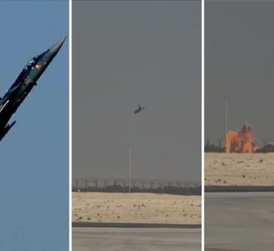 Indian Tejas fighter jet crashes during Dubai Airshow