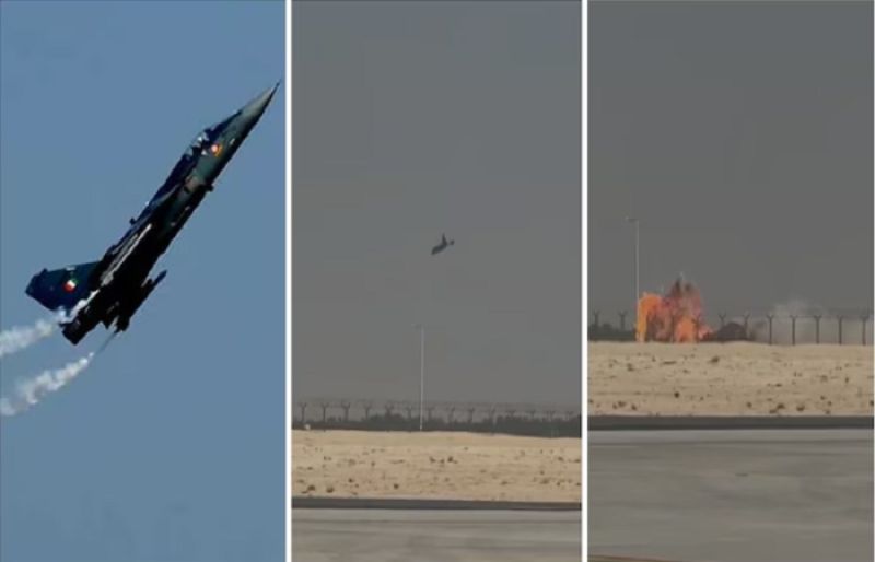 Indian Tejas fighter jet crashes during Dubai Airshow