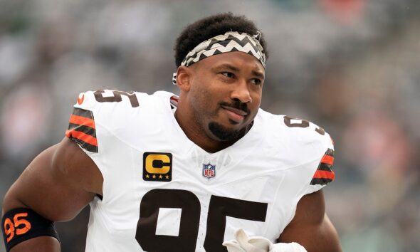 Browns’ Myles Garrett says it would be ‘special’ to break sack record against Aaron Rodgers