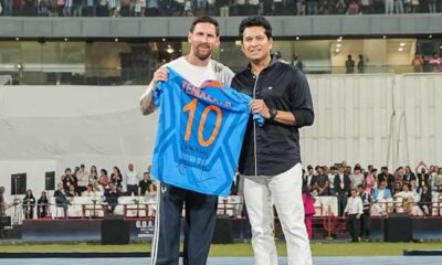 ‘Golden moment’ as Messi meets Tendulkar, Chhetri on India tour