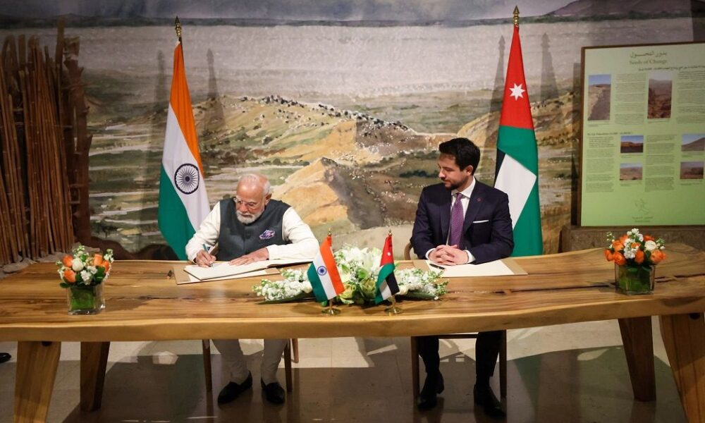 India, Jordan to diversify trade basket; sign MoU on renewable energy