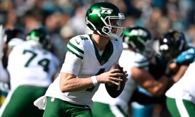 Jets quarterback’s parents celebrate as rookie throws his first career TD pass