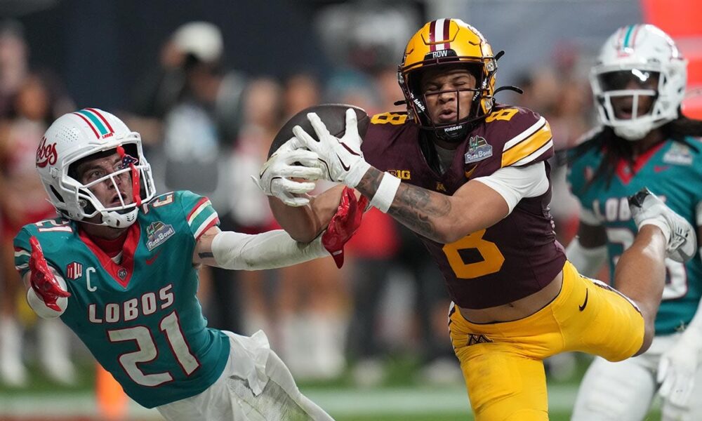 Minnesota wide receiver makes incredible diving catch to win bowl game