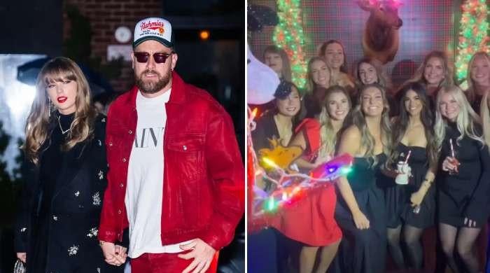Taylor Swift almost gets away unnoticed in Chiefs WAGs group photo