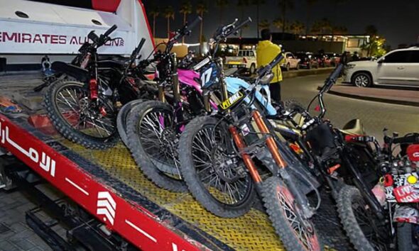 Dubai police seize electric bikes from 90 riders for dangerous stunts at Kite beach