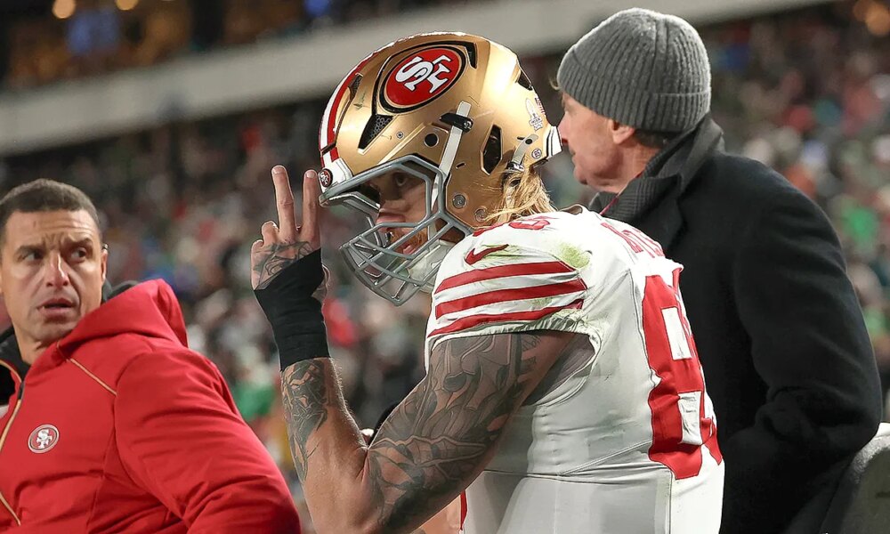 49ers’ George Kittle carted off field with Achilles injury during Wild Card Round vs Eagles: reports