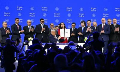 President Trump formally announces Gaza Peace Board, 20 world leaders sign charter with US President